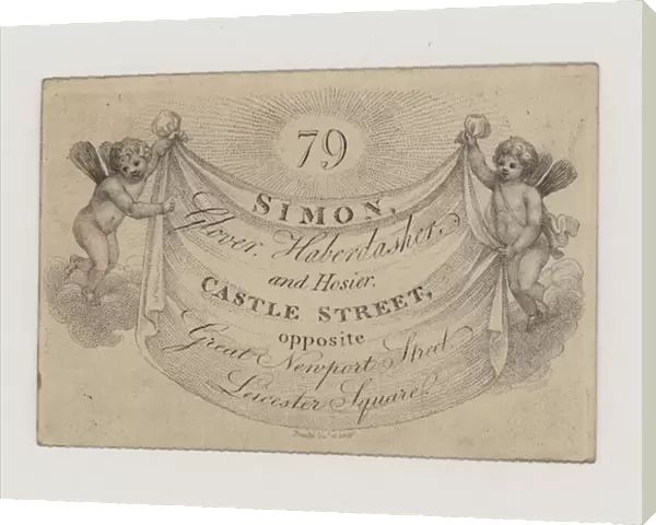 Glovers, Simon, trade card (engraving)