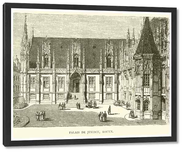 Palais de Justice, Rouen, December 1870 (engraving)