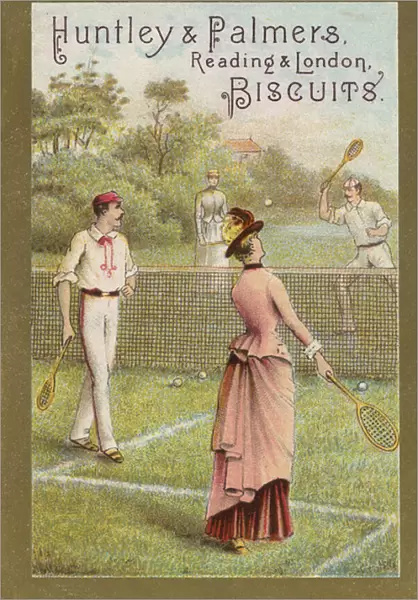A game of tennis (chromolitho)
