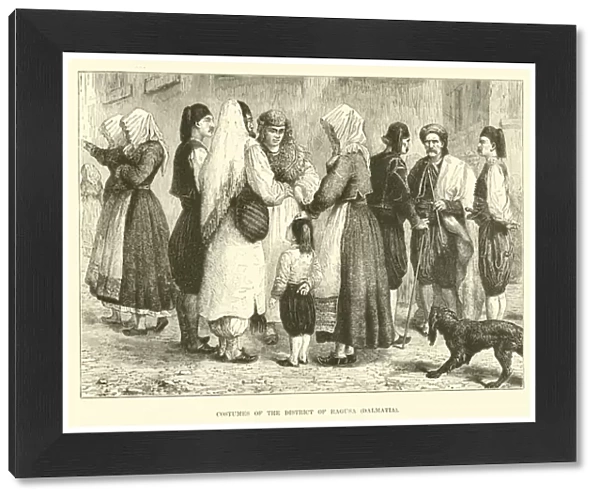 Costumes of the District of Ragusa, Dalmatia (engraving)