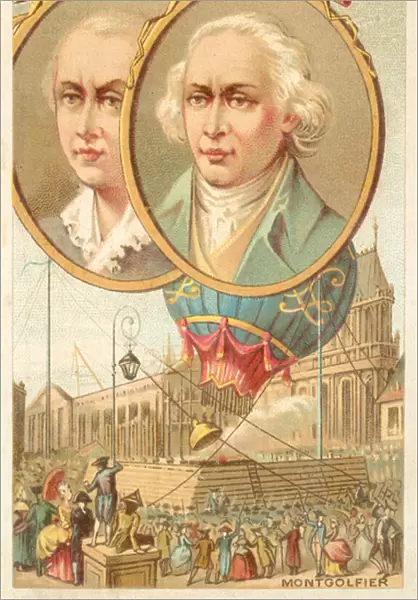 The Montgolfier Brothers (chromolitho)