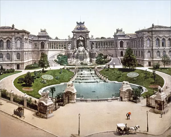Palais Longchamps, Marseilles, 1890-1900 (chromolitho)