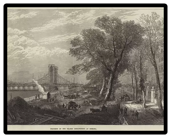 Progress of the Thames Embankment at Chelsea (engraving)