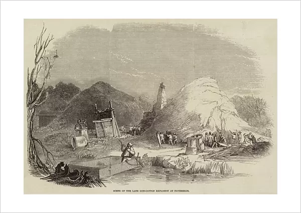 Scene of the Late Gun-Cotton Explosion at Faversham (engraving)