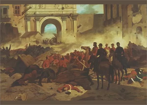 Garibaldi at Palermo (oil on canvas)