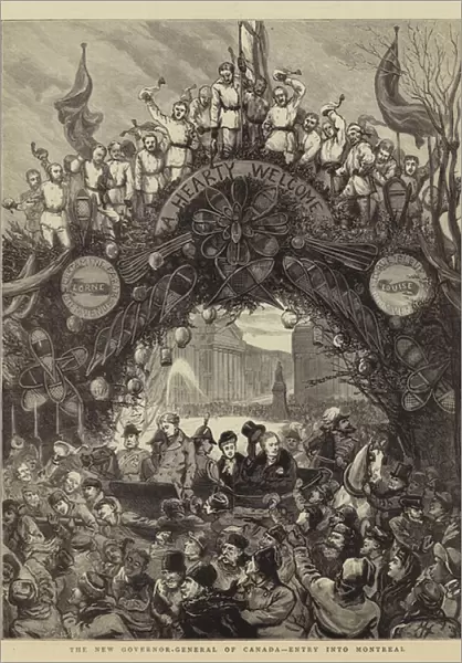 The New Governor-General of Canada, Entry into Montreal (engraving)