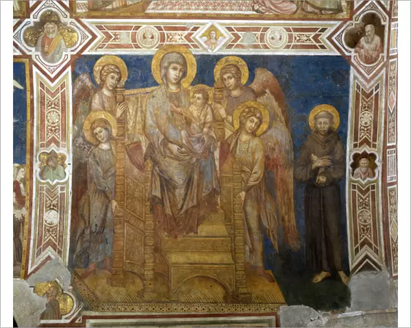 Madonna and Child Enthroned with Angels and St Francis of Assisi (fresco)