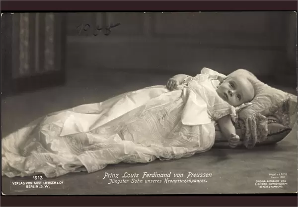 Ak Junger Prince Louis Ferdinand von Prussia, Liersch 1913 (b  /  w photo)