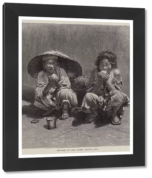 Beggars in the Street eating Rice (engraving)