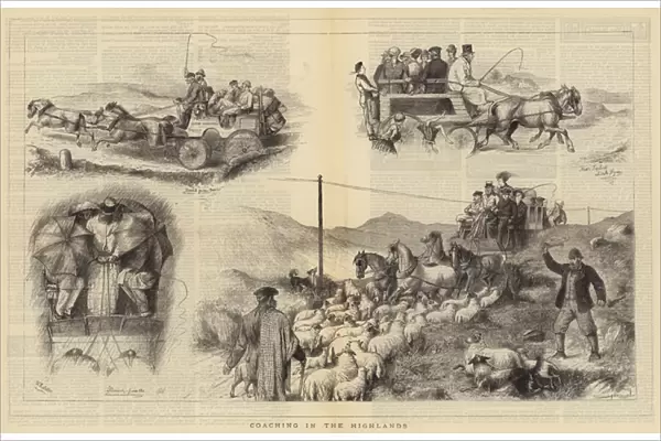 Coaching in the Highlands (engraving)