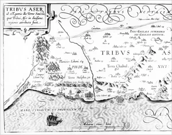 Map of the Tribe of Asher, 1590 (engraving)