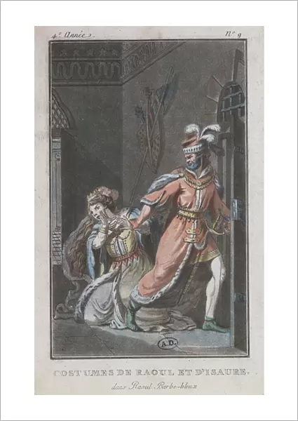 Costumes of Raoul and Isaure, from the opera Raoul Barbe-Bleue