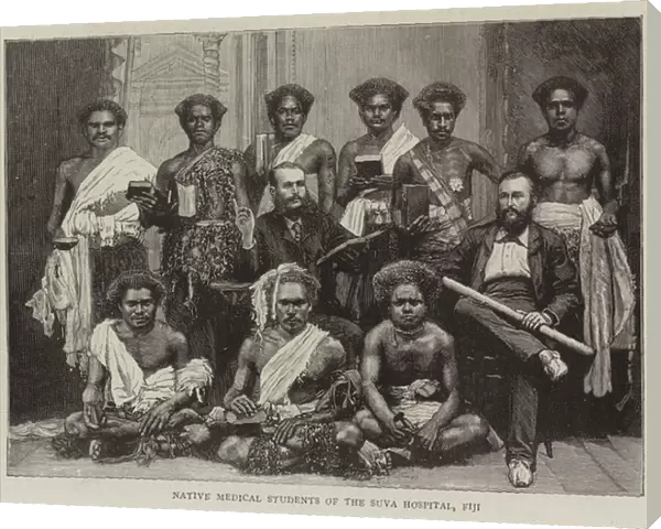 Native Medical Students of the Suva Hospital, Fiji (engraving)