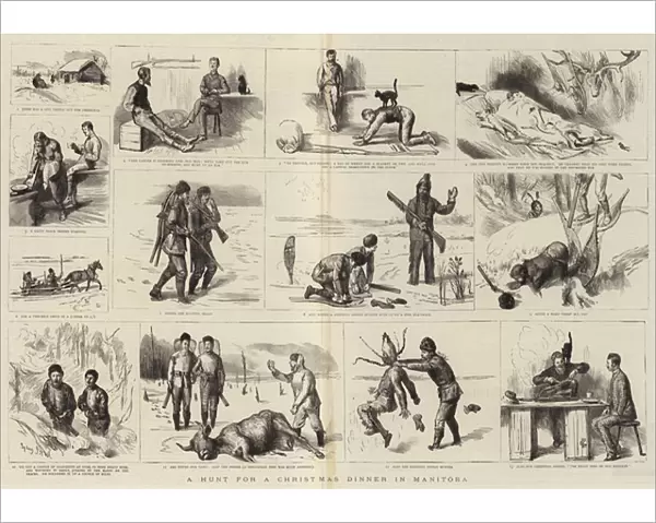 A Hunt for a Christmas Dinner in Manitoba (engraving)