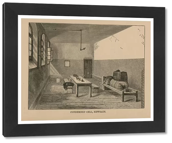 Condemned cell at Newgate Prison (engraving)