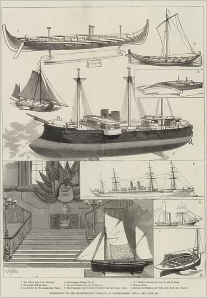 Exhibition of the Shipwrights Company at Fishmongers Hall (engraving)
