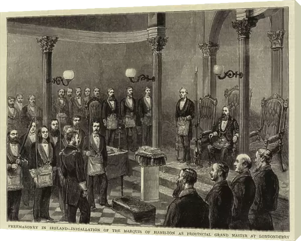 Freemasonry in Ireland, Installation of the Marquis of Hamilton as Provincial Grand Master at Londonderry (engraving)