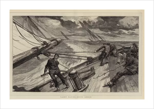 Yacht Racing, Going Ahead (engraving)