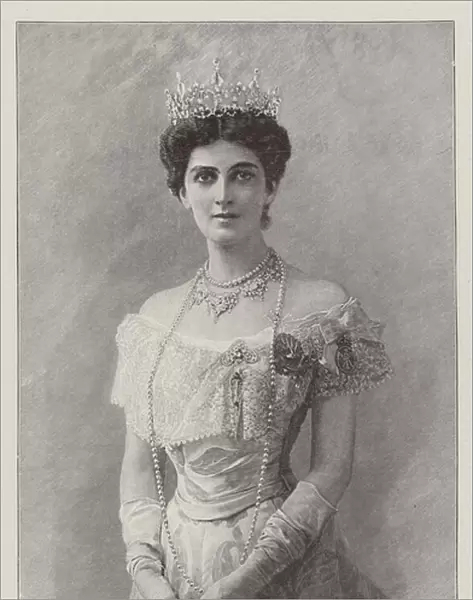 Lady Curzon (1870-1906), the First American Lady to become the Wife of a Viceroy of India (engraving)