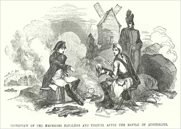 Interview of the Emperors Napoleon and Francis after the Battle of Austerlitz (engraving)