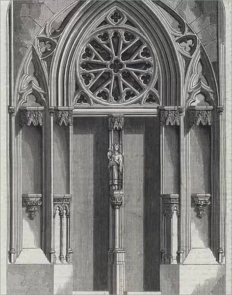 South Porch of the Church of Notre Dame, at Oberwesel, on the Rhine (engraving)
