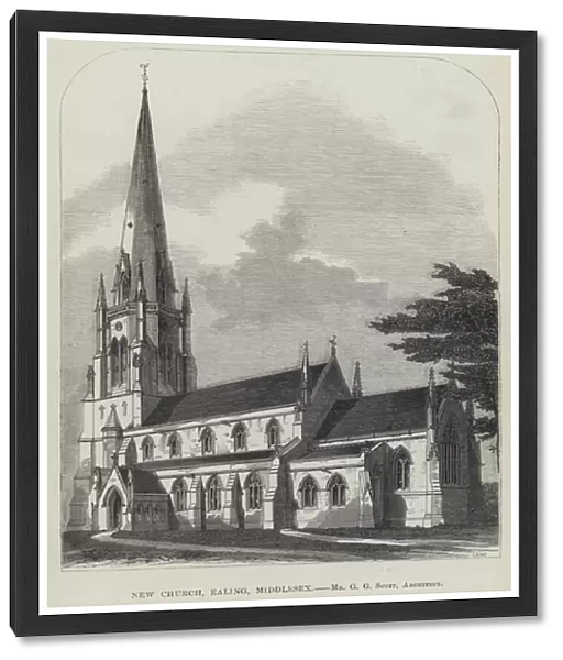 New Church, Ealing, Middlesex (engraving)