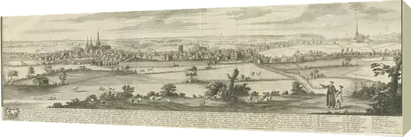 Lichfield - South West Prospect: engraving, 1732 (print)