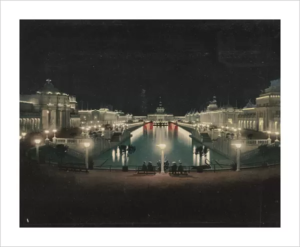 Grand Court illuminated, Trans-Mississippi Exposition, 1898 (photomechanical print)