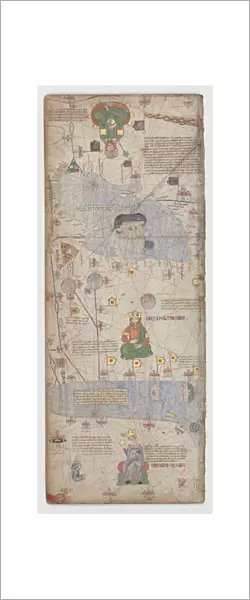 Catalan Atlas, Sheet 9, 1375 (pen and coloured inks on parchment)