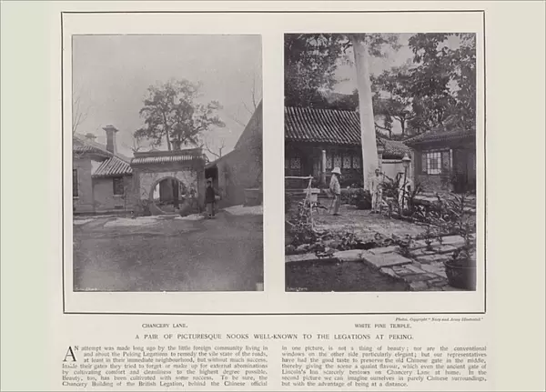 A pair of picturesque nooks well-known to the legations at Peking (b  /  w photo)