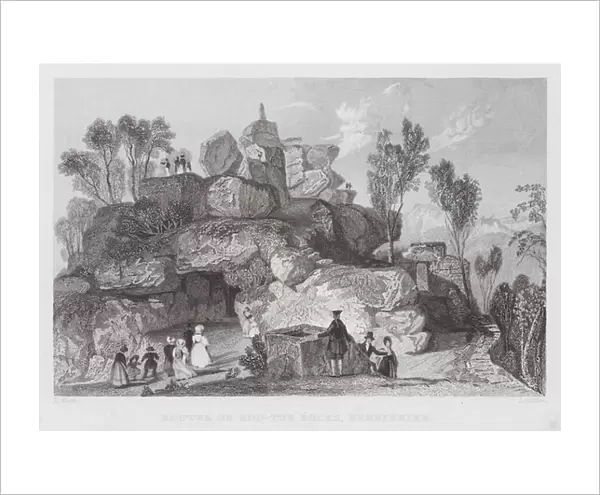 Rooter or Roo-tor Rocks, Derbyshire (engraving)