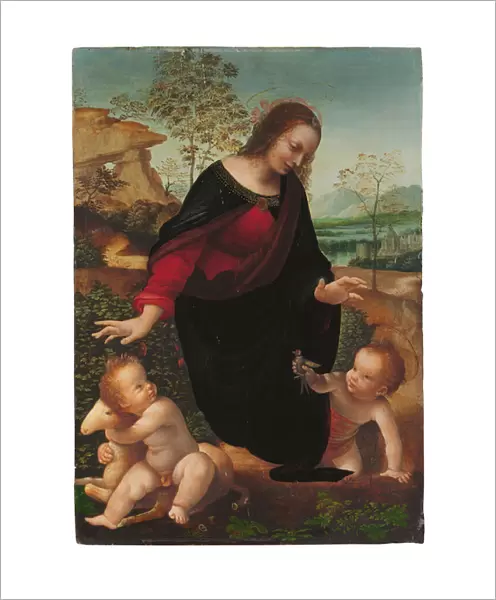 The Madonna and Child with the Infant Saint John the Baptist (oil & gold on panel)