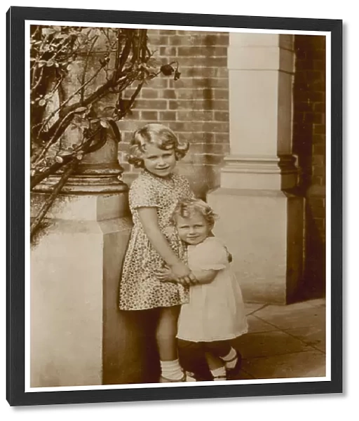 Princesses Elizabeth and Margaret, daughters of King George VI and Queen Elizabeth, c1932 (b  /  w photo)