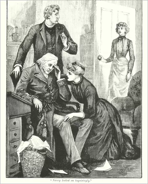'Nancy looked on inquiringly'(engraving)