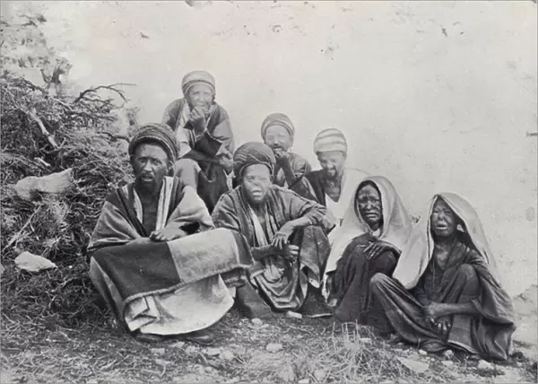 A Group of Lepers (b  /  w photo)