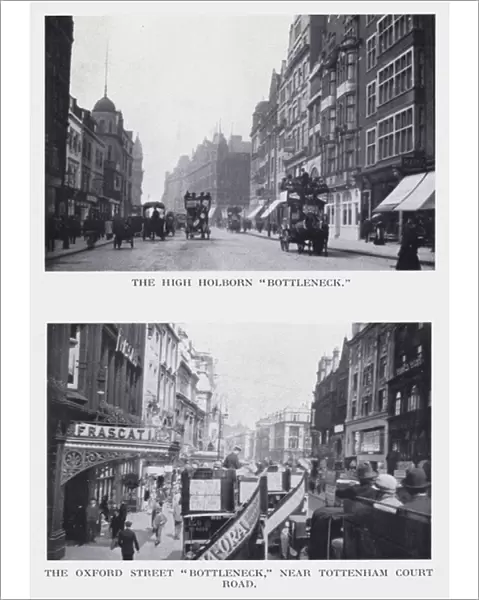 The High Holborn 'Bottleneck';The Oxford Street 'Bottleneck, 'near Tottenham Court Road (b  /  w photo)