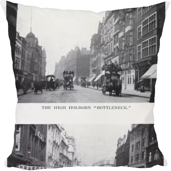 The High Holborn 'Bottleneck';The Oxford Street 'Bottleneck, 'near Tottenham Court Road (b  /  w photo)
