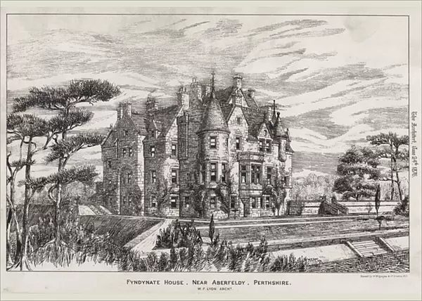 Fyndynate House, near Aberfeldy, Perthshire (engraving)