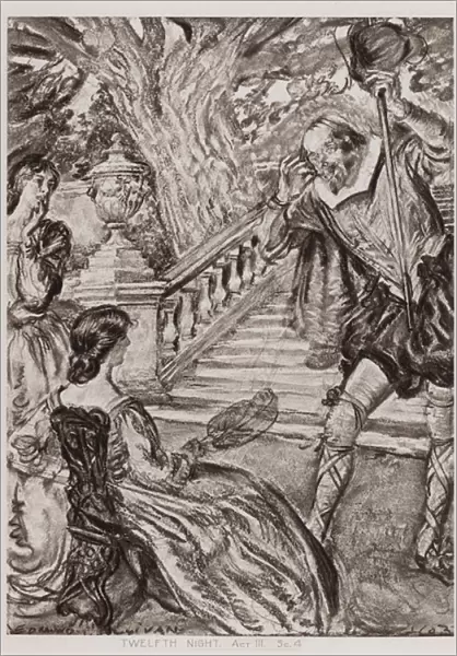 Twelfth Night; or, What You Will, Act III, Sc 4 (litho)