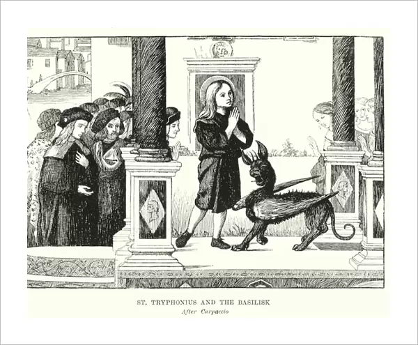 St Tryphonius and the Basilisk (engraving)
