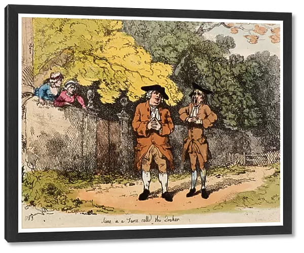 Scene in a Farce called the Quaker, 1783 (pen & wash)