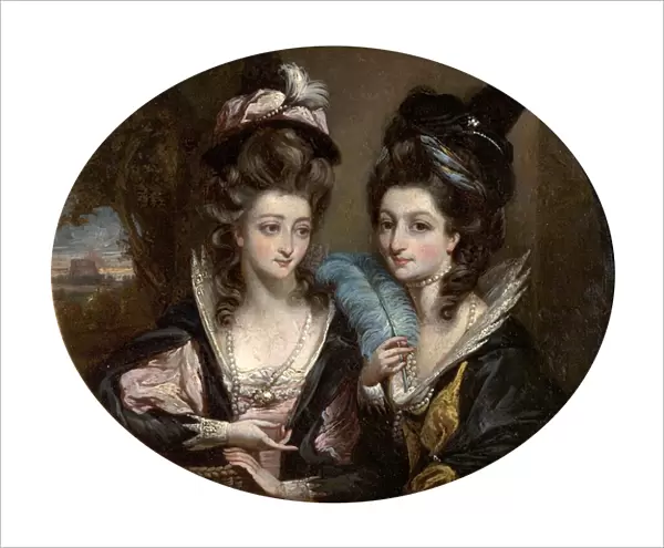 Mrs Gwynne and Mrs Bunbury as the Merry Wives of Windsor, c. 1779 (oil on wood)