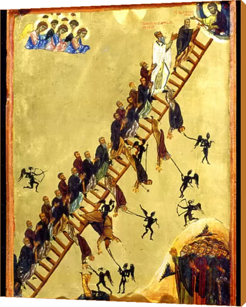 The Heavenly Ladder of Saint John of Climacus (tempera & gold on wood)