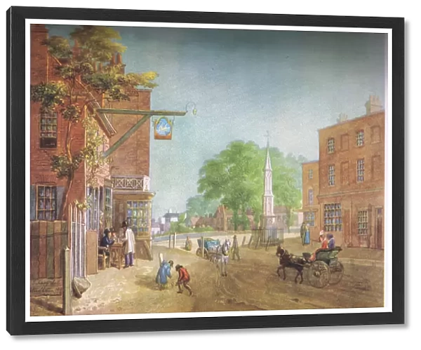 Tottenham Village in 1822 (colour litho)