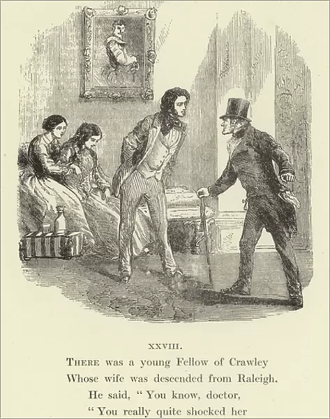 There was a young Fellow of Crawley (engraving)