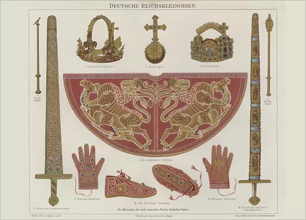 Imperial regalia of the Holy Roman Empire (colour litho)