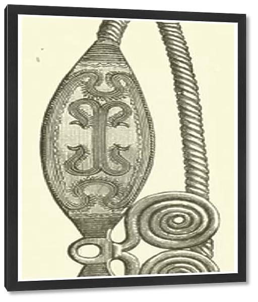 Collar of bronze, found in Sweden (engraving)
