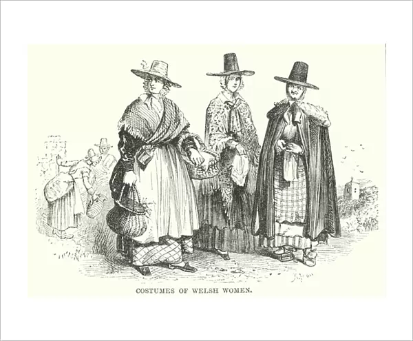 Costumes of Welsh Women (engraving)