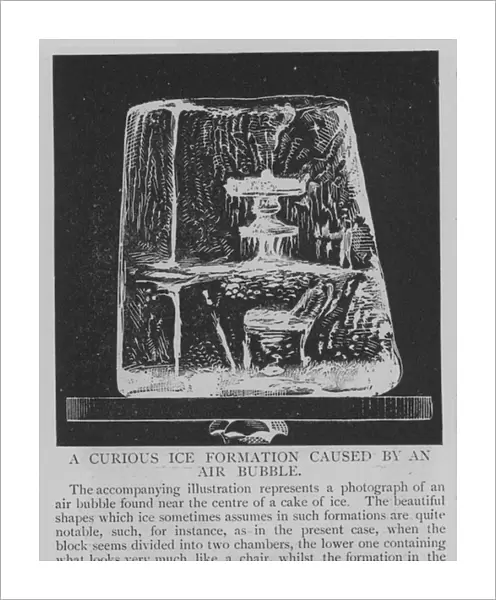 A Curious Ice Formation Caused by an Air Bubble (engraving)