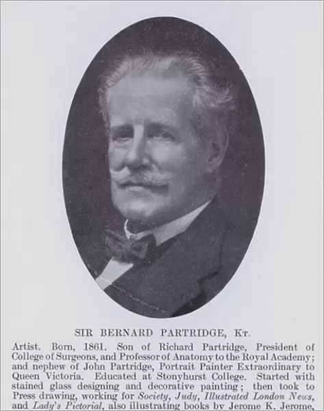 Sir Bernard Partridge, Kt (b  /  w photo)